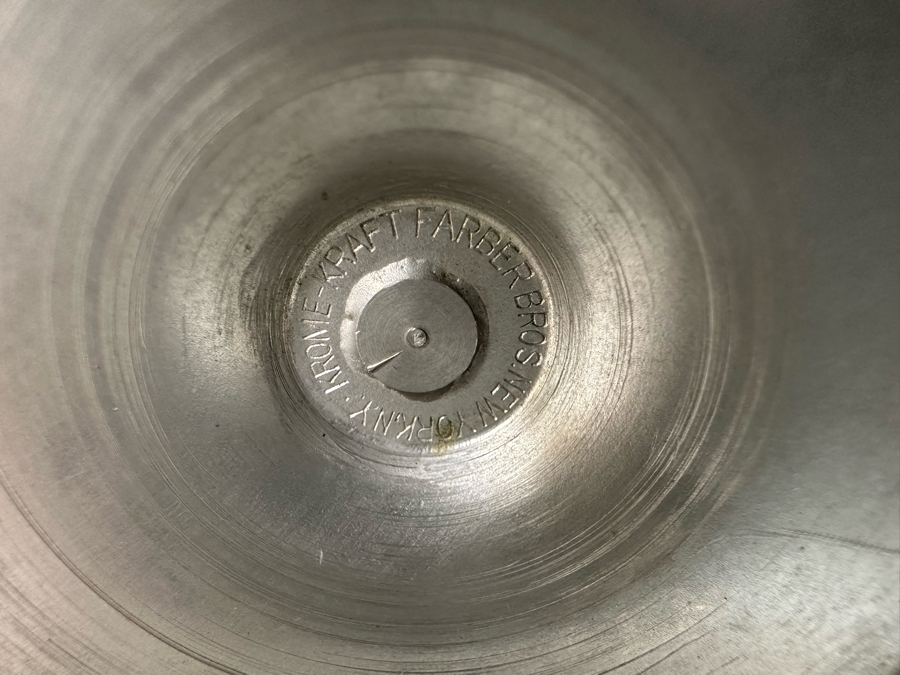 Four Krome Kraft Farber Brothers Cocktail Stemware Glasses 6H With Cocktail Beverage Server Pitcher 15H New York, NY [Photo 10]