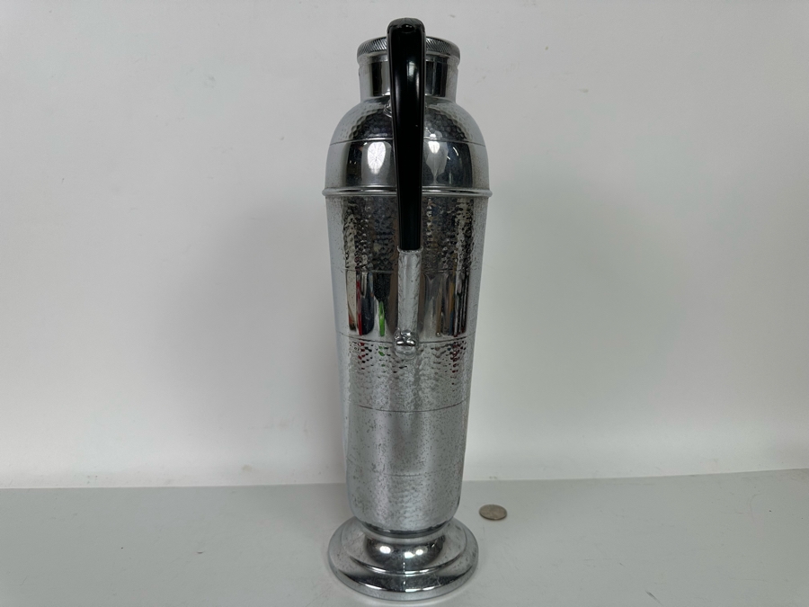 Four Krome Kraft Farber Brothers Cocktail Stemware Glasses 6H With Cocktail Beverage Server Pitcher 15H New York, NY [Photo 14]