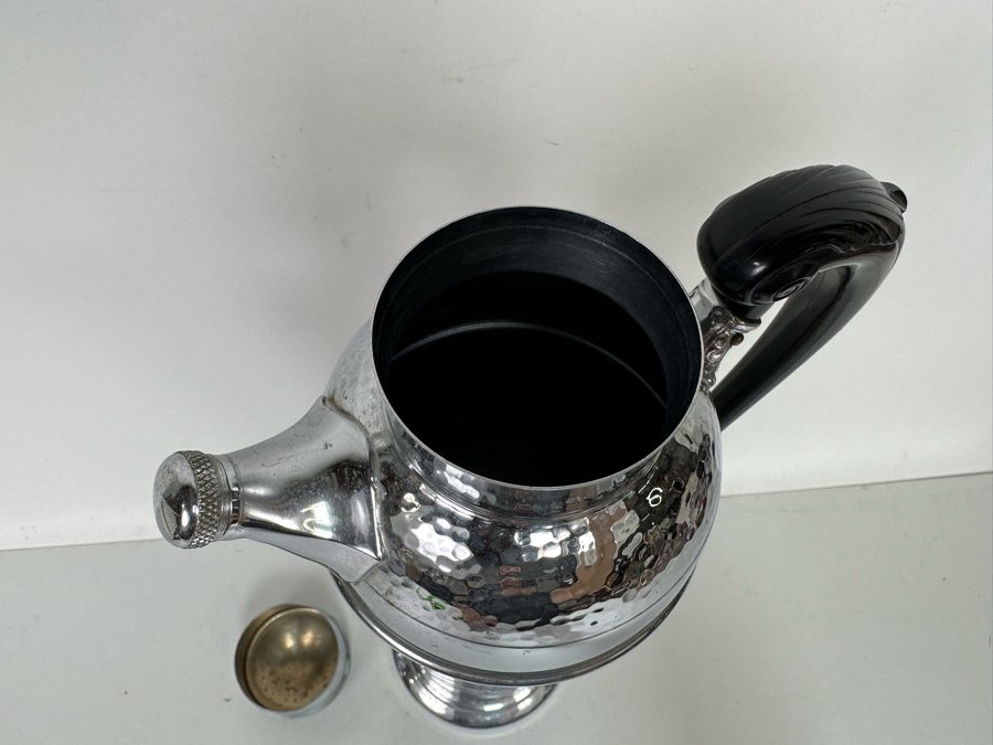 Four Krome Kraft Farber Brothers Cocktail Stemware Glasses 6H With Cocktail Beverage Server Pitcher 15H New York, NY [Photo 17]