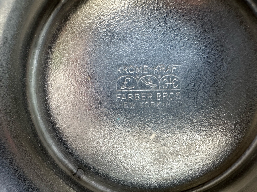 Four Krome Kraft Farber Brothers Cocktail Stemware Glasses 6H With Cocktail Beverage Server Pitcher 15H New York, NY [Photo 19]