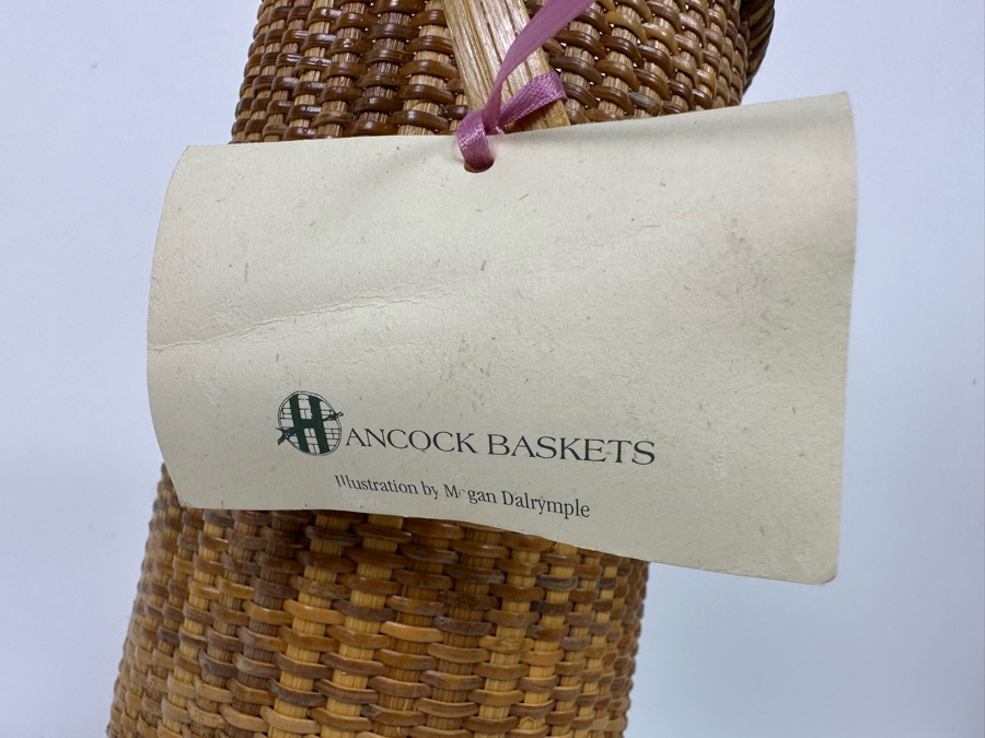 Nantucket Basket Handmade Woven Wine Bottle Basket Carrier 11H Retails $80 [Photo 6]