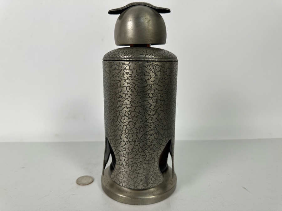 Vintage Mid-Century Modern Barware Owl Sculptural Liquour Decanter With Brown Glass Japan 9.5H [Photo 9]