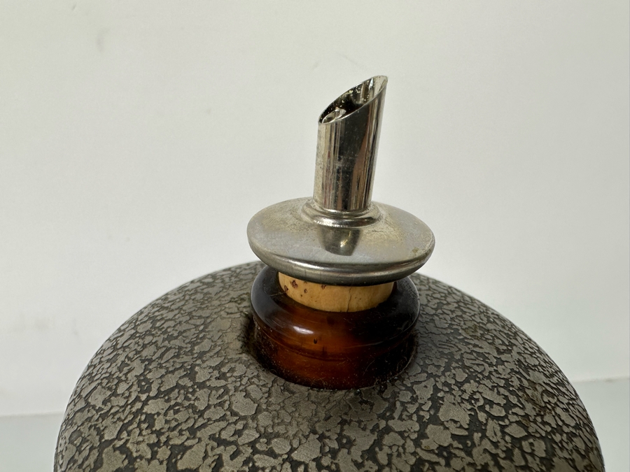 Vintage Mid-Century Modern Barware Owl Sculptural Liquour Decanter With Brown Glass Japan 9.5H [Photo 12]