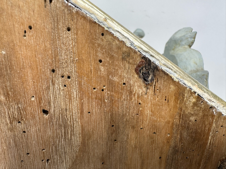 Incredible Antique Tabernacle Vitrine Table Top Display Case Hand Painted With Internal Lighting And Padded Shelving 28.5W X 12D X 32H [Photo 15]