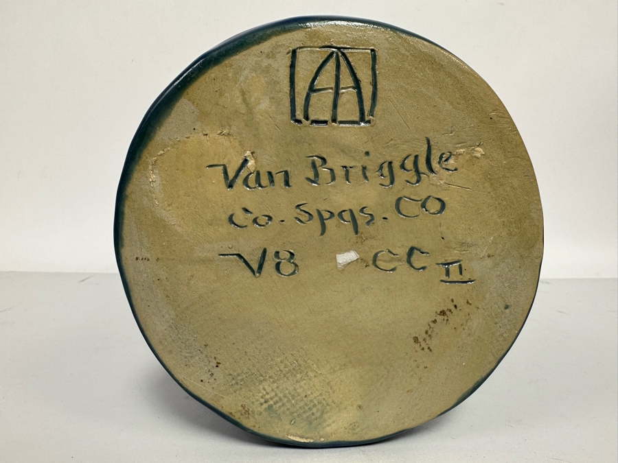 Large Vintage Van Briggle Blue Despondency Art Pottery Vase Colorado Springs, CO V8 CCII 16H [Photo 16]