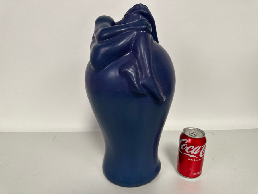 Large Vintage Van Briggle Blue Despondency Art Pottery Vase Colorado Springs, CO V8 CCII 16H [Photo 4]