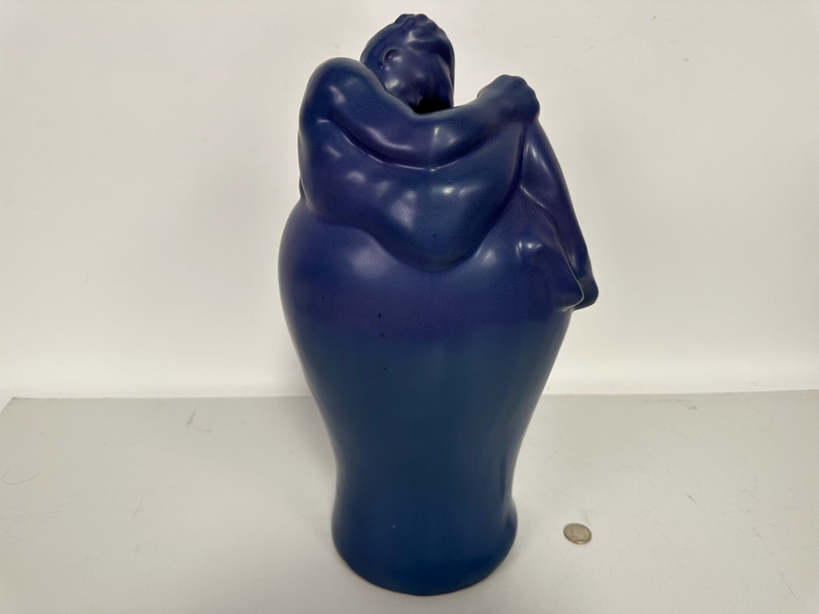 Large Vintage Van Briggle Blue Despondency Art Pottery Vase Colorado Springs, CO V8 CCII 16H [Photo 9]
