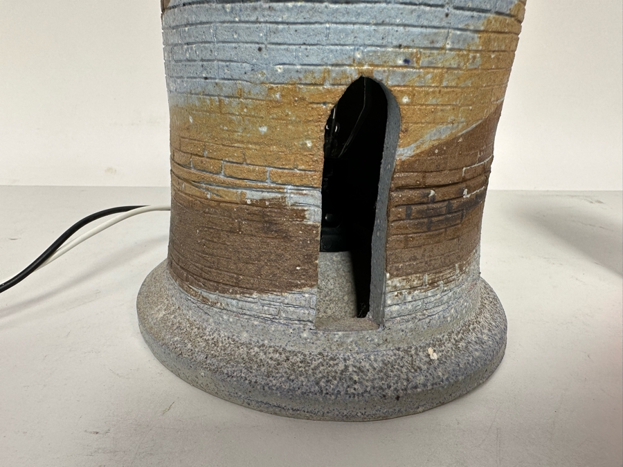 Original Signed Ann Williams Pottery Lighthouse Lamp Fork Creek Mill 21H Retailed $150 [Photo 8]
