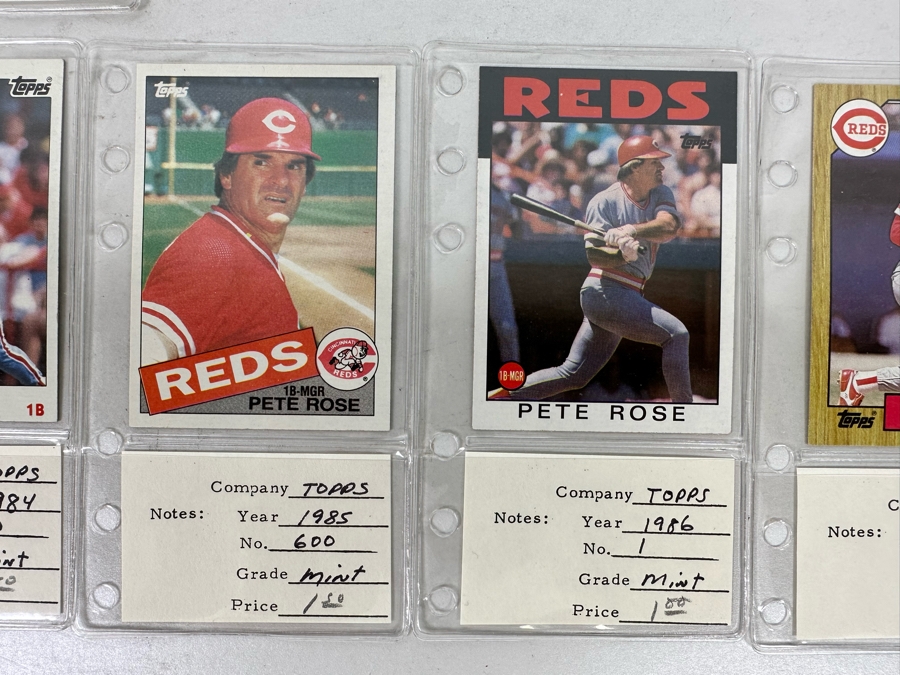 Fourteen Pete Rose Baseball Cards Starting From 1968 Through The Reds Manager Years In 1987 [Photo 8]