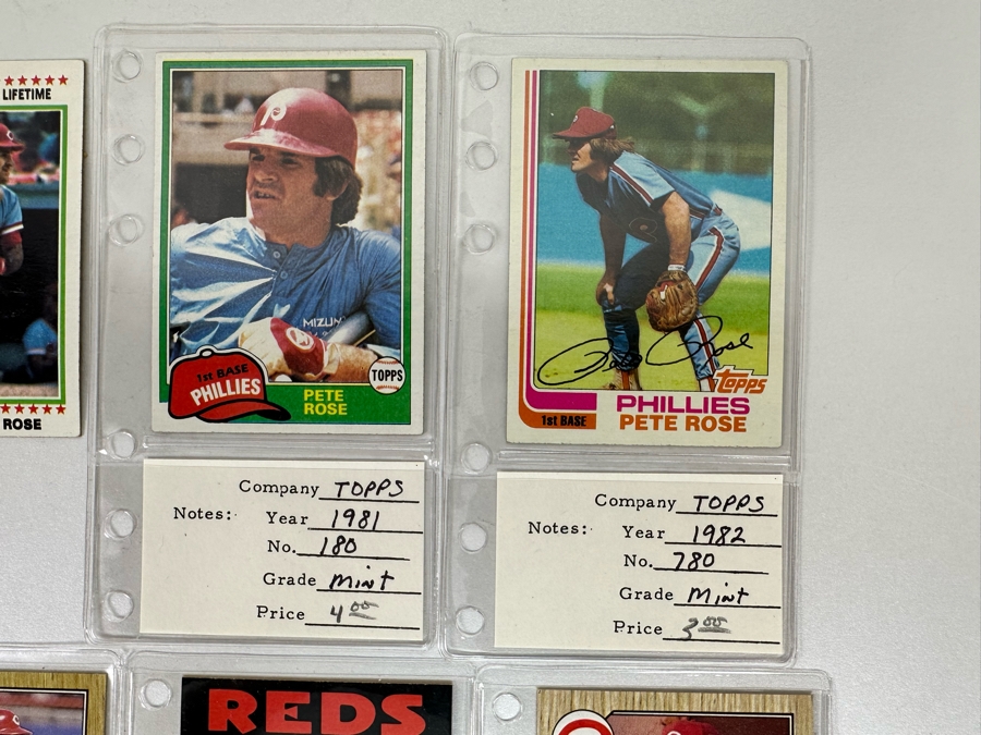 Fourteen Pete Rose Baseball Cards Starting From 1968 Through The Reds Manager Years In 1987 [Photo 6]