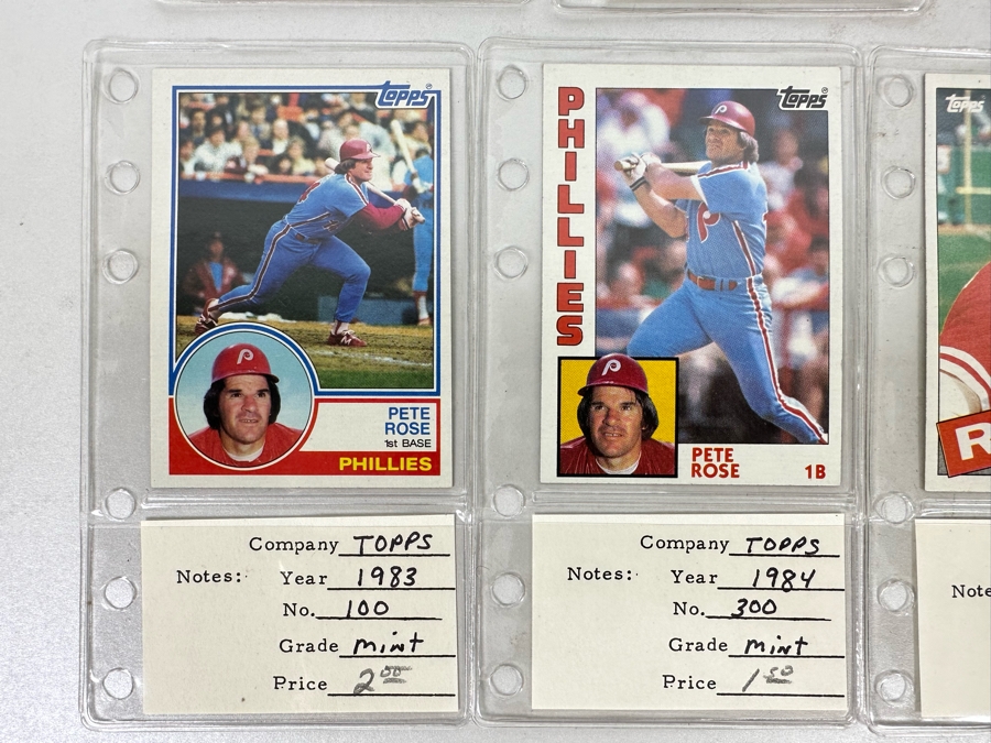 Fourteen Pete Rose Baseball Cards Starting From 1968 Through The Reds Manager Years In 1987 [Photo 7]