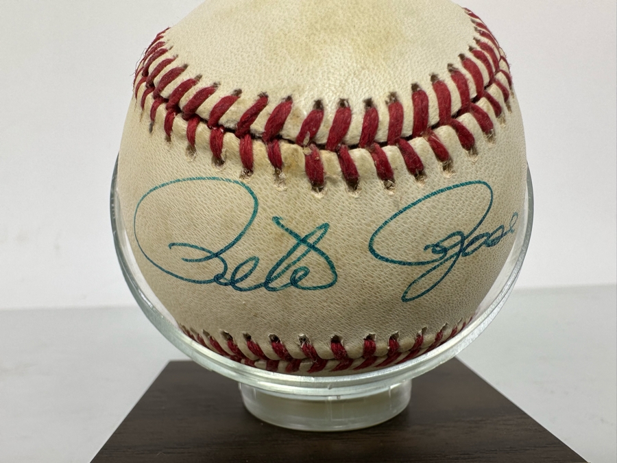 Autographed Pete Rose Baseball All Time Hit Leader With MLB Endorsed ...