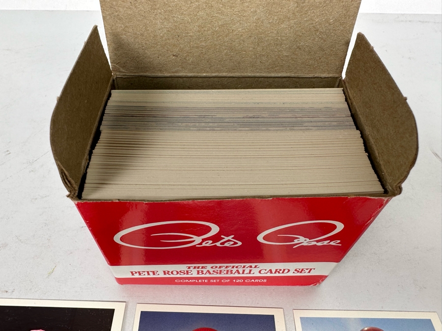 Mint Set Of Pete Rose Official Baseball Cards Complete Set Of 120 Pete Rose Baseball Cards Designed By Topps Chewing Gum Inc P.R.E. Inc [Photo 6]