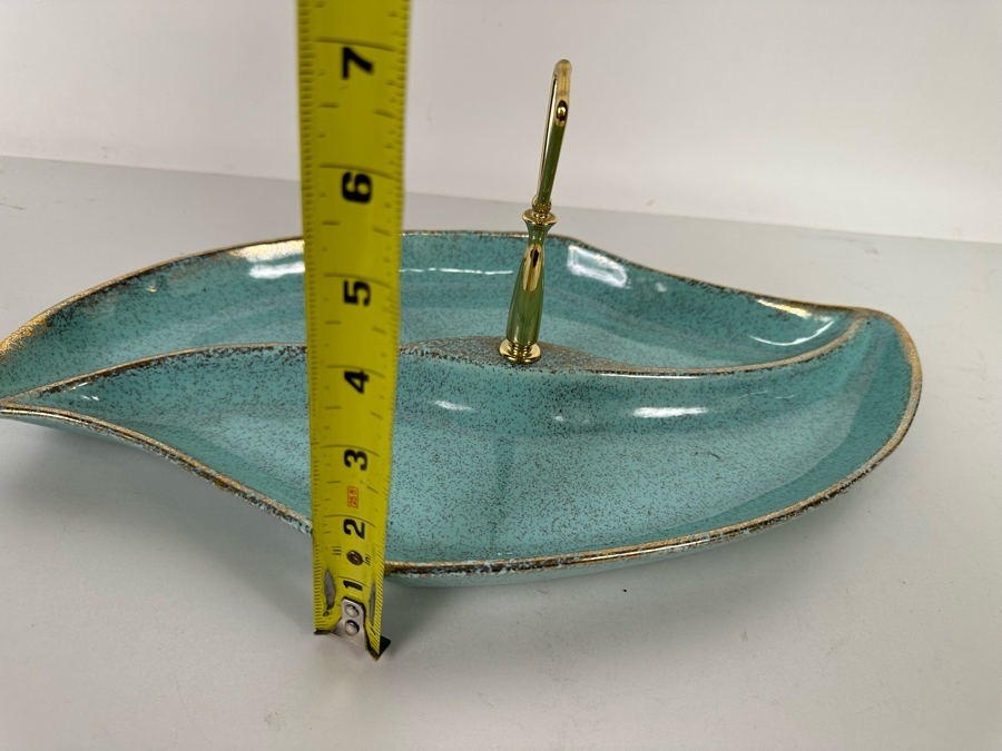 California Original USA Pottery Divided Dish With Handle 622 16W X 9D X 6H [Photo 10]