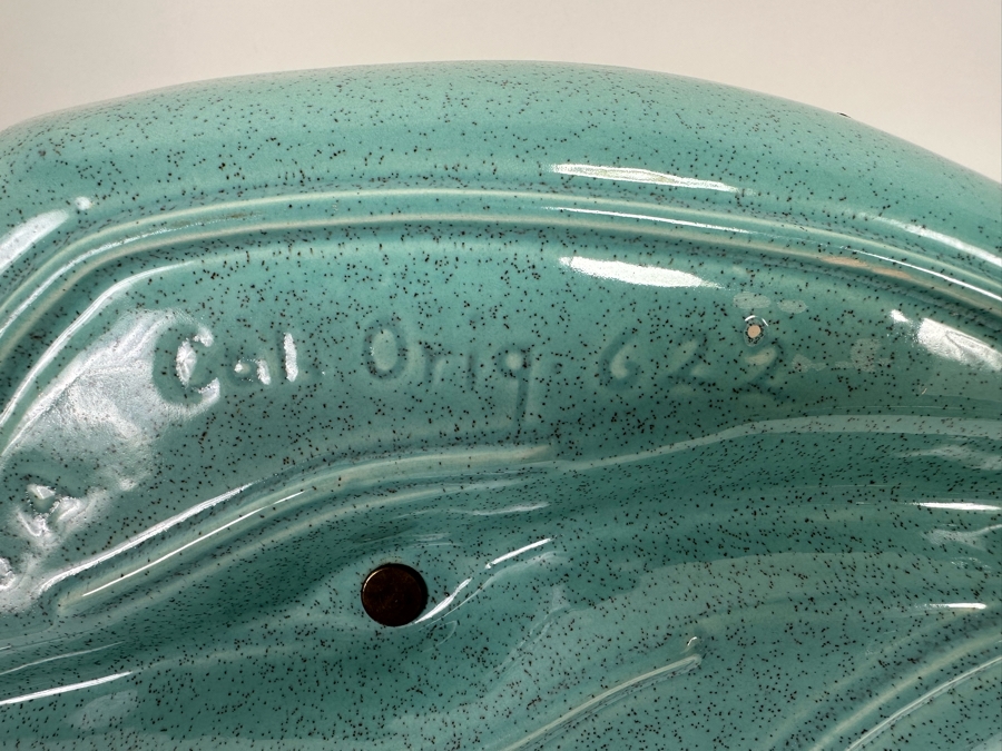 California Original USA Pottery Divided Dish With Handle 622 16W X 9D X 6H [Photo 7]