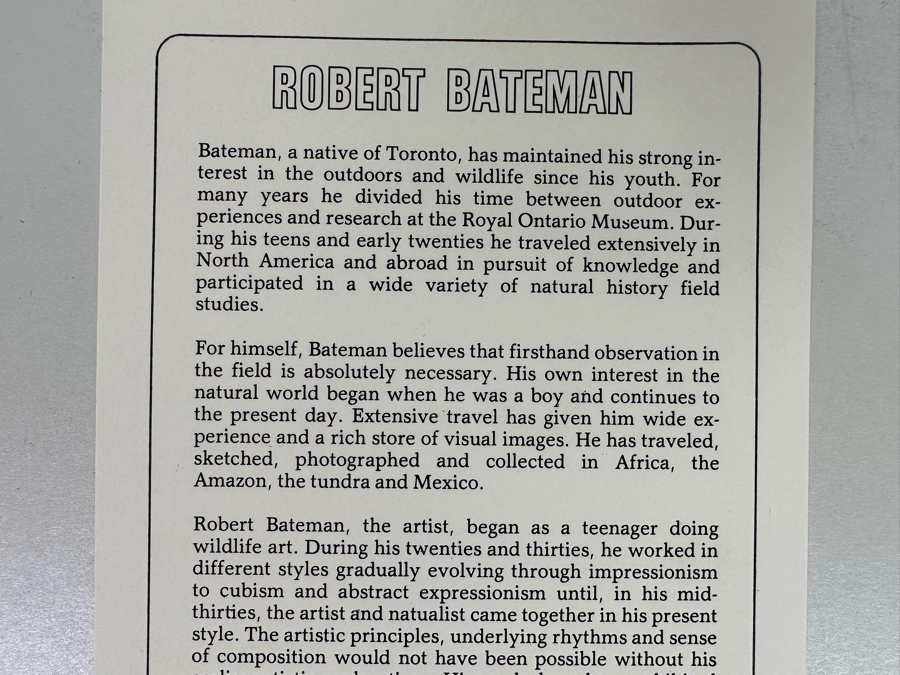 Robert Bateman Vintage 1985 Hand Signed Limited Edition Print Titled Lions In The Grass Numbered 245 Of 950 33 X 20 Paper Measures 37 X 24 [Photo 18]