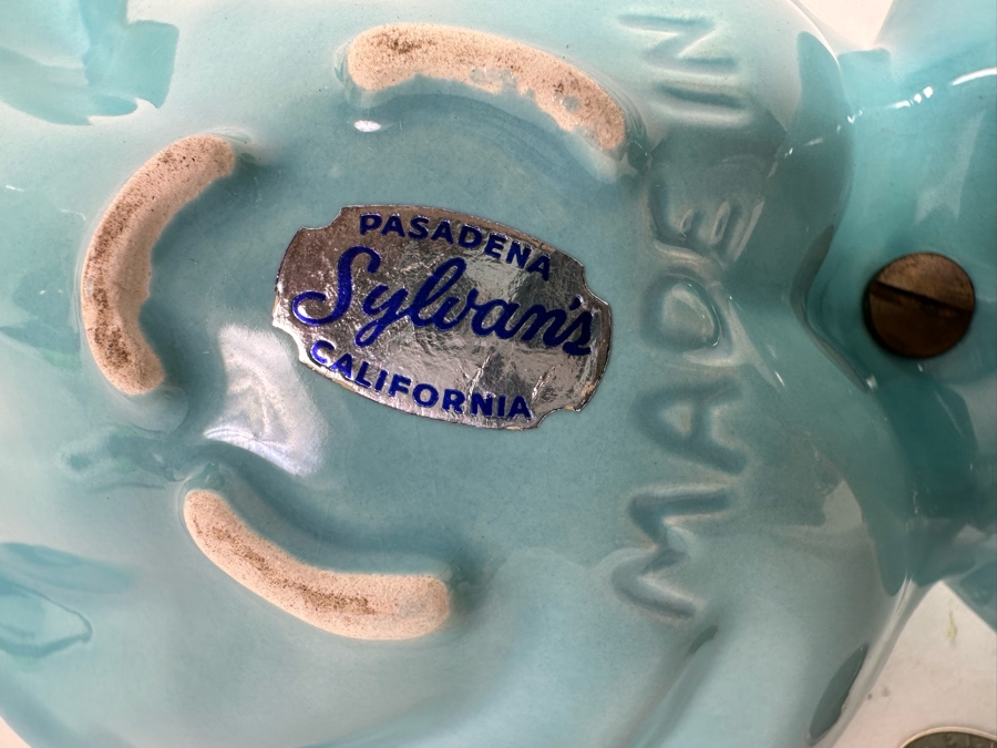 Sylvan's Pasadena California USA Pottery Divided Leaf Dish With Handle 32 11.5W X 6D X 4H [Photo 9]