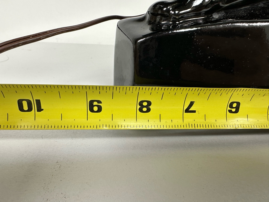 Vintage Mid-Century Modern Black Ceramic Panther Planter Lamp 8W X 4D X 6.5H [Photo 13]