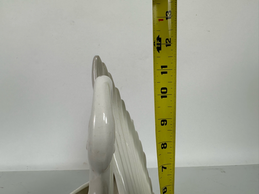 Vintage 1950s Maddux Of California Ceramic White Swan Planter And Lamp 9W X 5D X 12H [Photo 15]