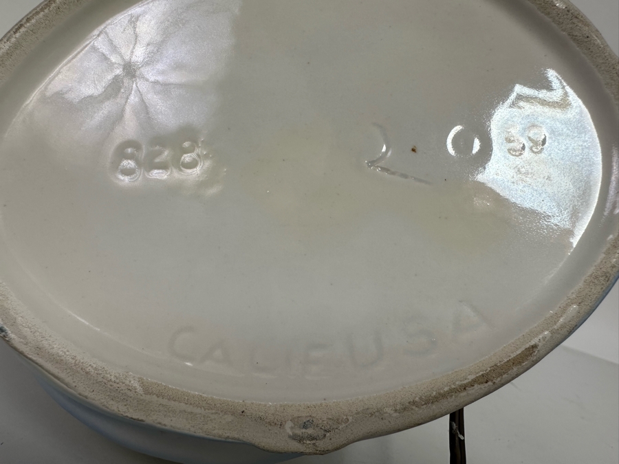 Vintage 1950s Maddux Of California Ceramic White Swan Planter And Lamp 9W X 5D X 12H [Photo 14]