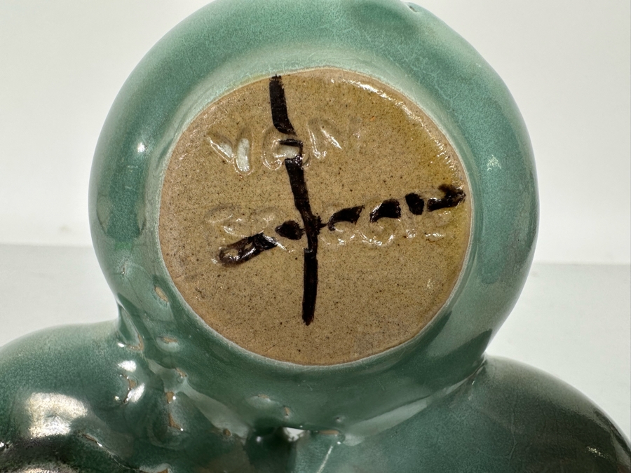 Vintage Van Briggle Art Pottery Triple Bud Vase Colorado Springs, CO 7H [Photo 11]