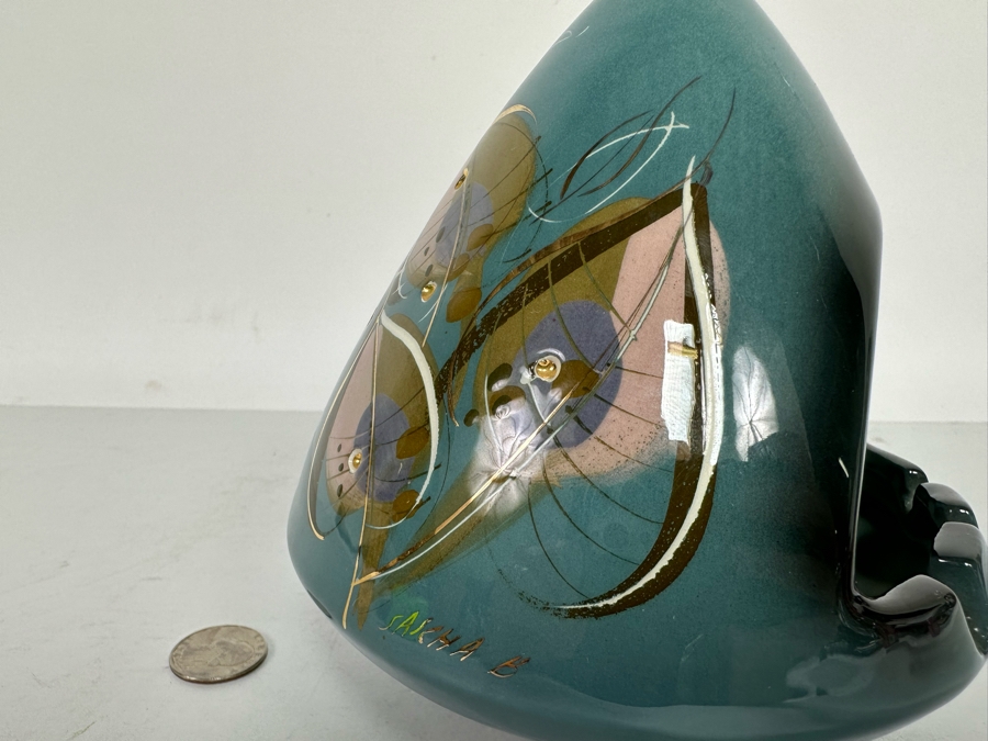 Vintage Mid-Century Modern Sascha Brastoff California Teepee Ashtray 6W X 7H [Photo 8]