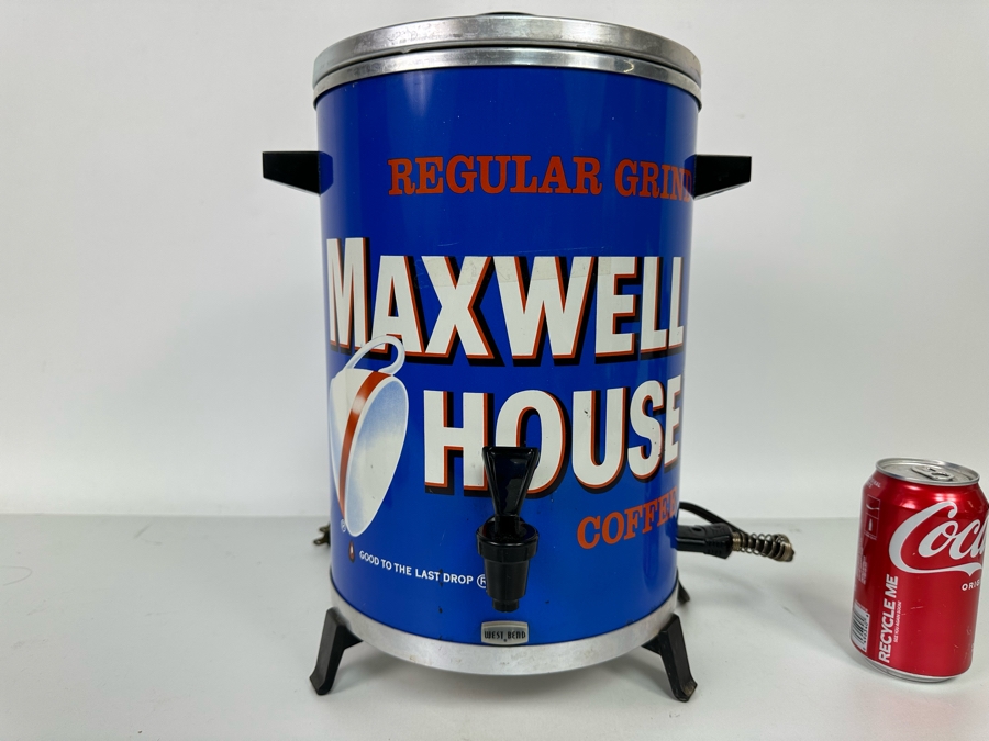 Vintage Maxwell House Advertising West Bend Coffee Maker Percolator 30 Cups 15H [Photo 3]