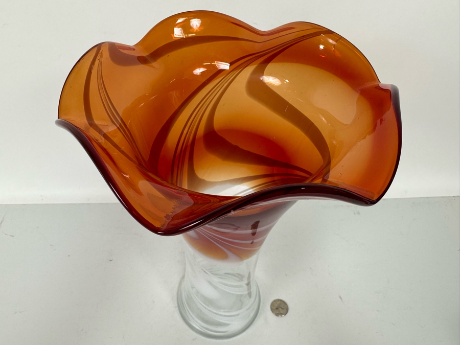 Art Glass Vase 13H [Photo 6]