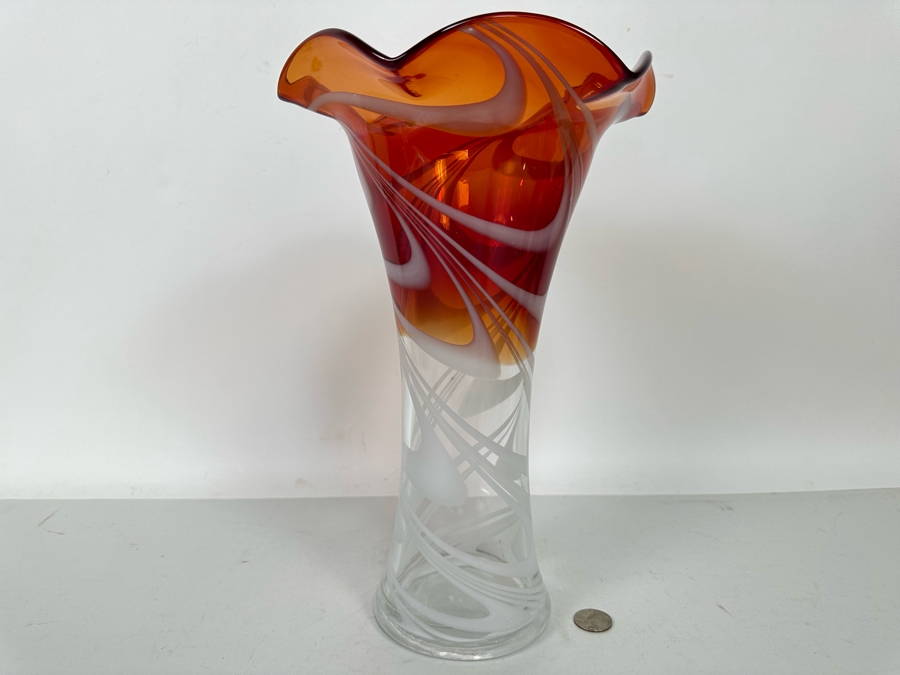 Art Glass Vase 13H [Photo 2]