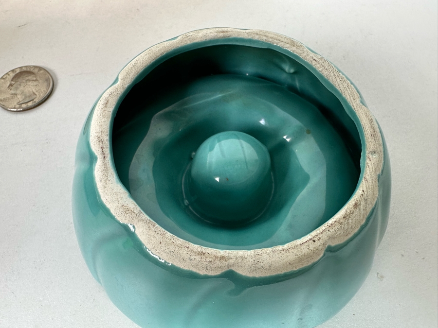 Vintage Franciscan Ware Pottery Bowl 9.5L And Pair Of Mid-Century Pottery Candle Holders [Photo 7]