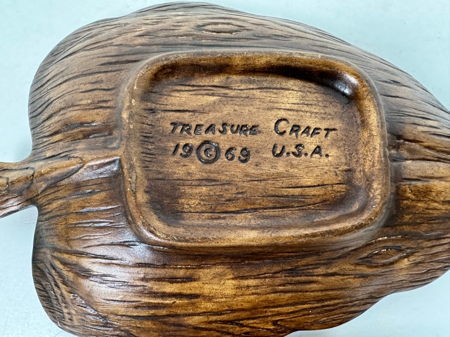 Pair Of Vintage Mid-Century Treasure Craft Hawaii Themed Trinket Dishes 8H [Photo 9]