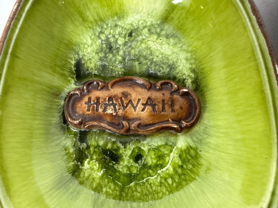 Pair Of Vintage Mid-Century Treasure Craft Hawaii Themed Trinket Dishes 8H [Photo 7]