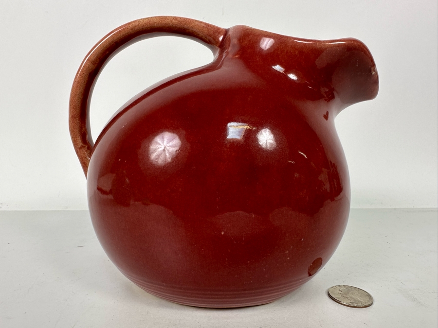 Vintage McCoy USA Pottery Pitcher Maureen Red 6H [Photo 2]