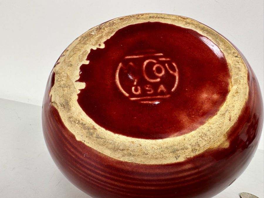 Vintage McCoy USA Pottery Pitcher Maureen Red 6H [Photo 9]