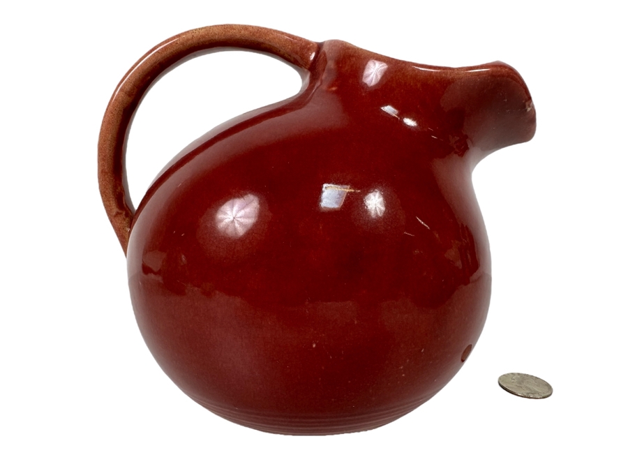Vintage McCoy USA Pottery Pitcher Maureen Red 6H [Photo 1]