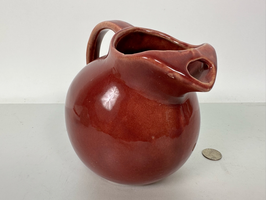 Vintage McCoy USA Pottery Pitcher Maureen Red 6H [Photo 5]