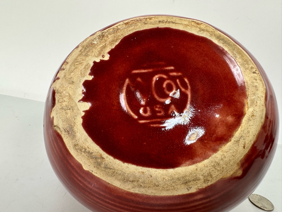 Vintage McCoy USA Pottery Pitcher Maureen Red 6H [Photo 8]