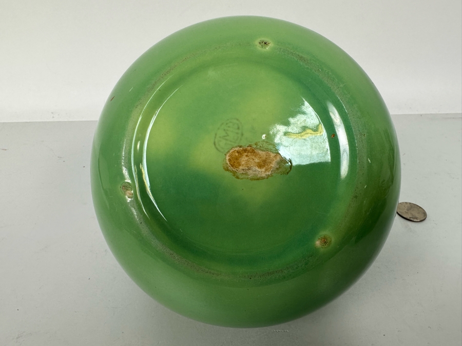 Vintage Mid-Century Modern Jade Green Ball Pitcher GMB Gladding McBean California Pottery 6H [Photo 7]