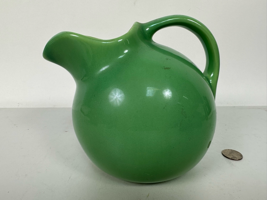 Vintage Mid-Century Modern Jade Green Ball Pitcher GMB Gladding McBean California Pottery 6H [Photo 5]