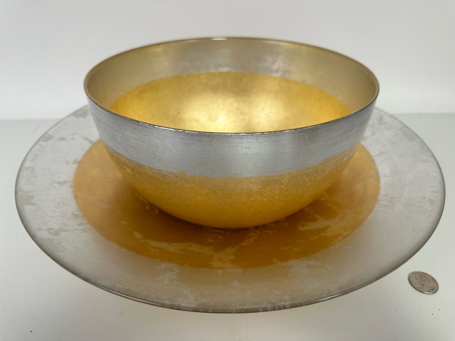 CIVE Italian Glass Bowl 10W And Plate 15.5W [Photo 2]