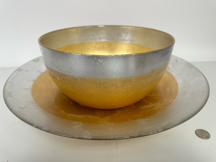 CIVE Italian Glass Bowl 10W And Plate 15.5W [Photo 3]