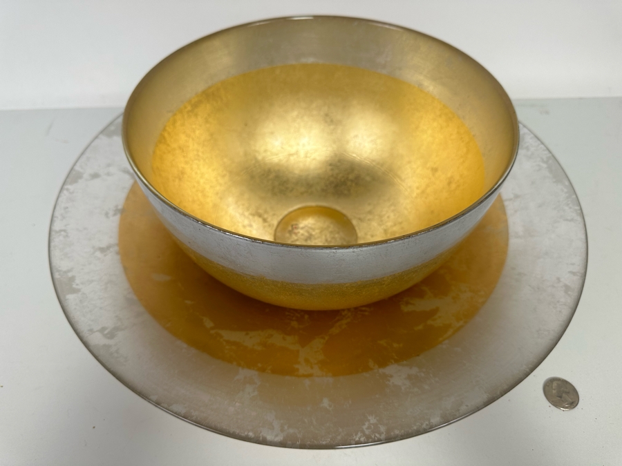 CIVE Italian Glass Bowl 10W And Plate 15.5W [Photo 4]