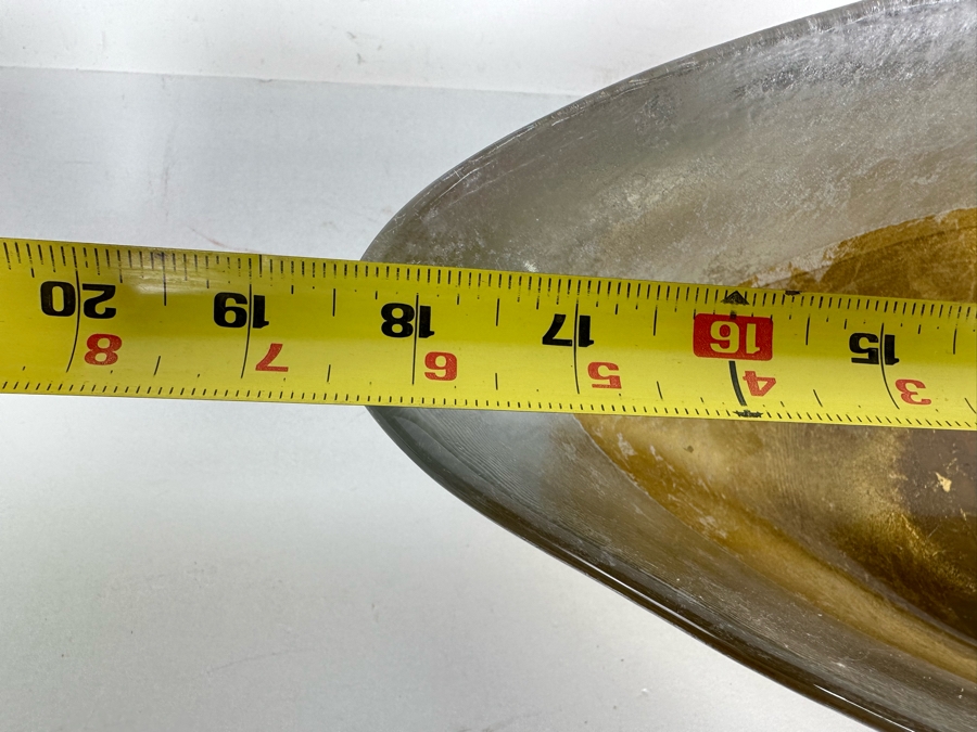 CIVE Italian Glass Centerpiece Oval Bowl 18.5W X 7.5D X 3.5H [Photo 7]