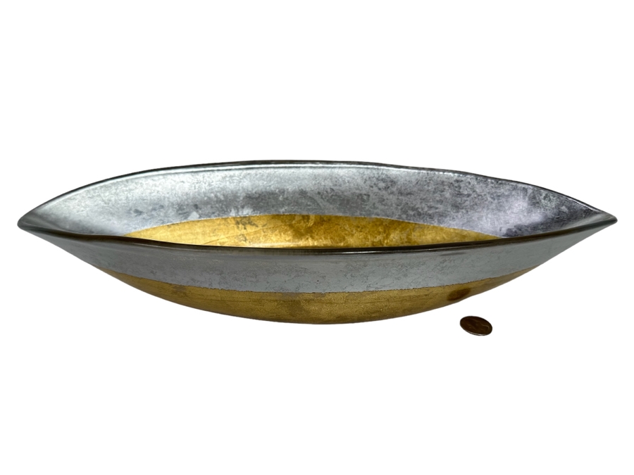 CIVE Italian Glass Centerpiece Oval Bowl 18.5W X 7.5D X 3.5H [Photo 1]