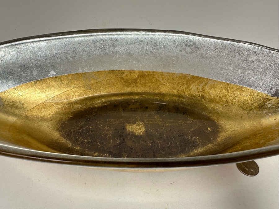 CIVE Italian Glass Centerpiece Oval Bowl 18.5W X 7.5D X 3.5H [Photo 5]