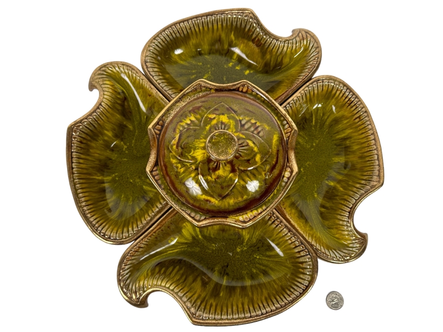 Vintage Mid-Century California Original Pottery Chip & Dip Bowl Set #144 6 Pieces 15W X 4H [Photo 3]