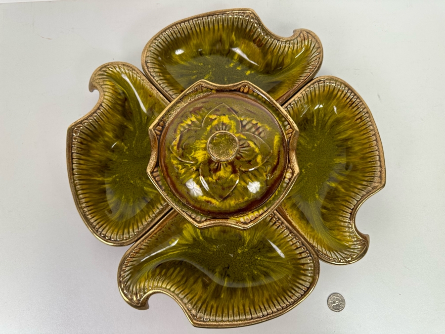 Vintage Mid-Century California Original Pottery Chip & Dip Bowl Set #144 6 Pieces 15W X 4H [Photo 5]