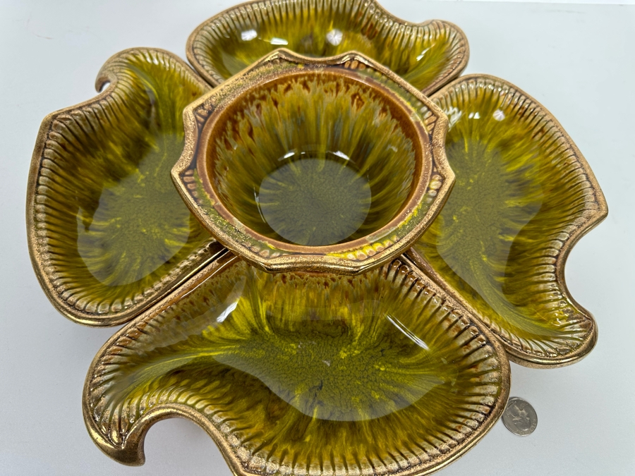 Vintage Mid-Century California Original Pottery Chip & Dip Bowl Set #144 6 Pieces 15W X 4H [Photo 12]