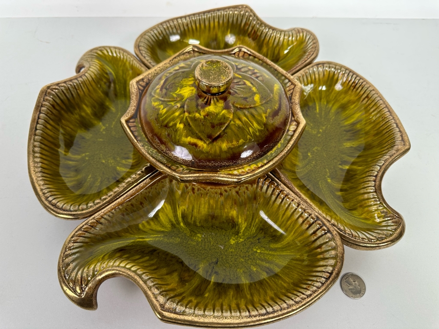 Vintage Mid-Century California Original Pottery Chip & Dip Bowl Set #144 6 Pieces 15W X 4H [Photo 8]