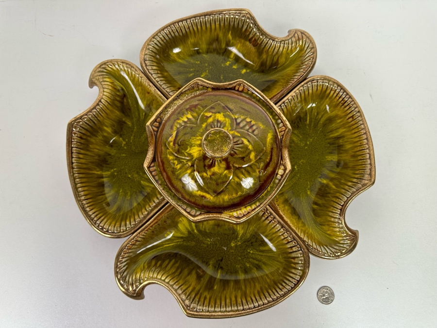 Vintage Mid-Century California Original Pottery Chip & Dip Bowl Set #144 6 Pieces 15W X 4H [Photo 4]